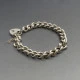 Designer Silver Curb Chain Bracelet 