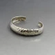 Hammered Slim Silver Cuff Bangle