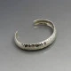 Hammered Slim Silver Cuff Bangle