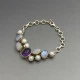 Moonstone, Pearl, and Silver Bracelet