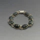 Moss Agate Silver Ovals Bracelet
