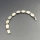 Moss Agate Silver Ovals Bracelet