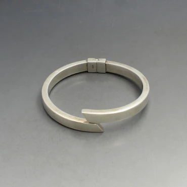 Modernist Sterling Silver Bangle