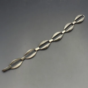 Silver Modernist Link Bracelet