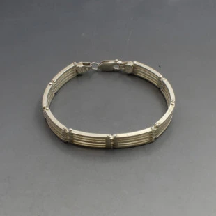 Slim Silver Gate Bracelet