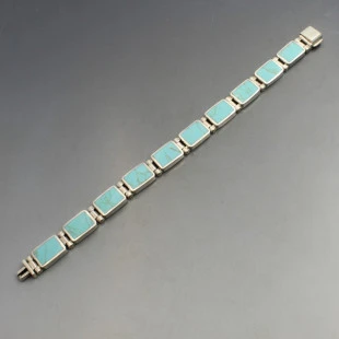  Mexico Turquoise and Silver Bracelet