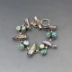 Vintage Abelone and Silver Bracelet