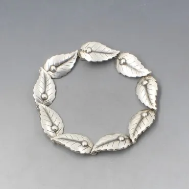 John Lauritzen Silver Leaves Bracelet