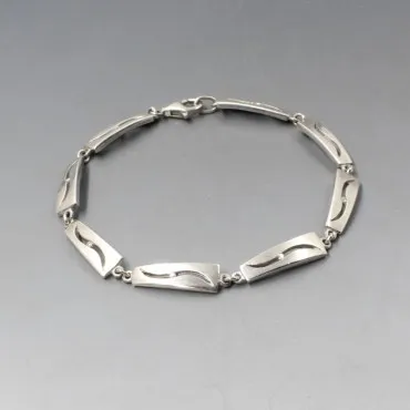 Silver Crystal Link Bracelet 