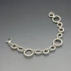 Decorative Sterling Silver Circles Link Bracelet