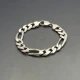 Flat Solid Silver Curb Chain Bracelet