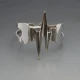 Modernist 900 Silver Bangle.