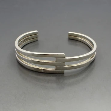 Sterling Silver Modernist Bangle