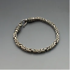 Bali Style Silver Chain Bracelet
