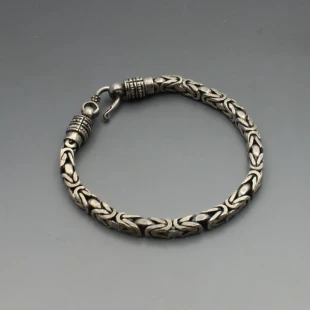 Bali Style Silver Chain Bracelet