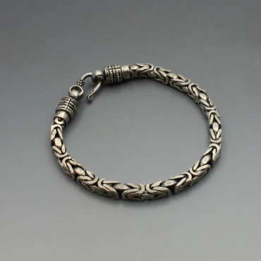 Bali Style Silver Chain Bracelet