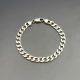 Flat Italy Silver Curb Chain Bracelet