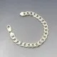  Solid Silver Curb Bracelet - 45 Grams