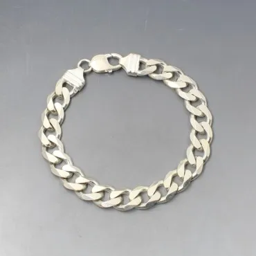IJC Italy Solid Silver Curb Bracelet - 45 Grams