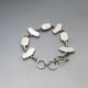 Abelone Shell, Azurite and Silver Bracelet