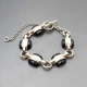 Black Onyx and Silver Bracelet