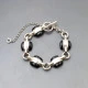 Black Onyx and Silver Bracelet