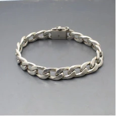 Silver Curb Chain Bracelet  