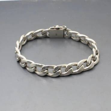 Silver Curb Chain Bracelet  