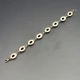 Garnet and Silver Ovals Bracelet