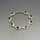 Garnet and Silver Ovals Bracelet