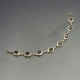 Garnet and Silver Ovals Bracelet