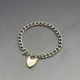 Silver Heart Chain Bracelet