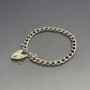 Silver Heart Chain Bracelet