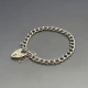 Silver Heart Chain Bracelet