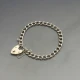 Silver Heart Chain Bracelet
