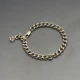 Silver Chain Bracelet with Crystal