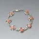 Rhodochrosite Silver Bracelet