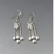   Large Silver Leaf and Berries Earrings