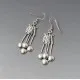  Large Silver Leaf and Berries Earrings