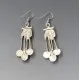 Large Silver Leaf and Berries Earrings