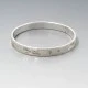 Sterling Silver Floral Engraved Bangle  