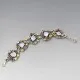  Multi Gem and Silver Statement Bracelet