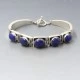 Lapis Lazuli Solid Silver Bracelet