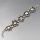  Multi Gemstone and Silver Statement Bracelet