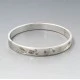 Vintage  Silver Floral Engraved Bangle  