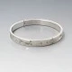 Sterling Silver Floral Engraved Bangle  