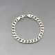 Flat Italian Silver Chain Bracelet 