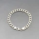 Flat Italian Silver Chain Bracelet 