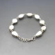 White Moonstone Silver Bracelet