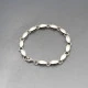 Silver Ovals Chain Bracelet